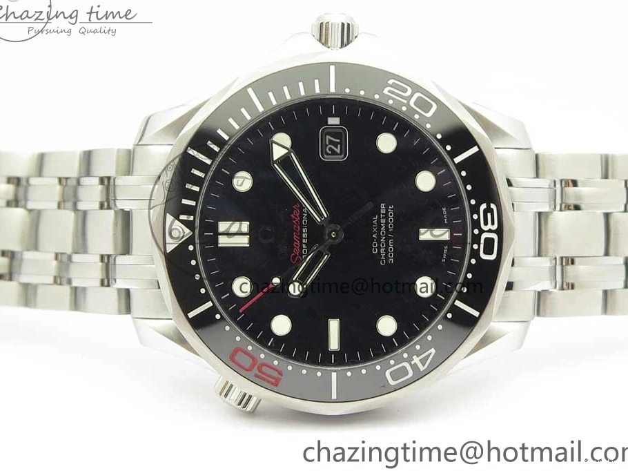 0518 Seamaster 300M Chronometer SS “007” Limited Edition OMF 1:1 Best Edition on SS Bracelet A2824 (Black Balance Wheel) V Seasonal 7952